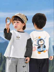 CUTEPANDAS | Áo Thun Bông Tay Dài Cho Trẻ Em