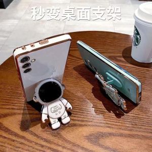 Phone Case For Realme C53 C51 realme Note 50 note50 Astronaut Fold Holder Plating Cellphone Cover