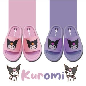 Sandal Slip-On Anak Perempuan Motif Kuromi Campuran Katun Nyaman