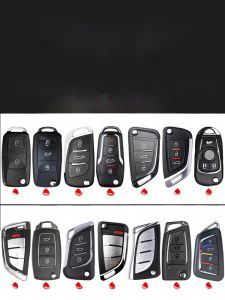 เคสกุญแจรถยนต์แบบอเนกประสงค์ KD Machine Blade Style สำหรับผู้ชายและผู้หญิง หัวเข็มขัดแบบหนัง วัสดุ TPU สไตล์เรียบง่าย