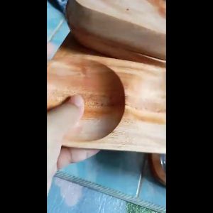 PROMO BISA BAYAR DITEMPAT - COD Piring Sushi Sambal Saus Kayu Mahoni Premium Ukuran 8x16cm Termurah
