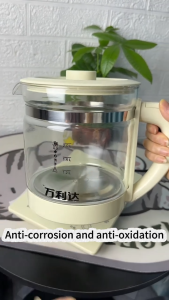 2L Thickened Glass Electric Frying Pot for Chinese Herbs Aromatherapy Teapot Dark Green Tea Pot Birds Nest Pot Pot kesihatan 養生壺