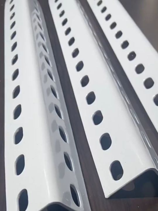 Stainless Steel Slotted Angle Bar DIY Shelf Accessories with , Oval Hole Design.Slotted Angle