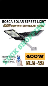 BOSCA BLS-29 Solar Street Light 3 Years Warranty Waterproof Outdoor Street Light Remote with Bracket Set 400W 500W 600W