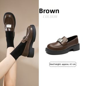 DUSTO | Autumn New Slip-On Thick Sole Chunky Heel Round Toe Loafers