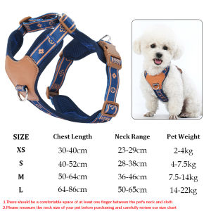 Reflective Breathable Dog Harness Adjustable Soft Pet Chest Vest With Leash For Small Medium Puppy Outdoor Walking