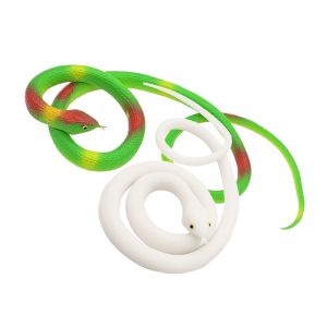 Large Size Artificial Snake Childrens Soft Rubber Toy Snake White Lady Small Green Snake White Snake Spreading Props Snake Scary Luminous Fake Snake