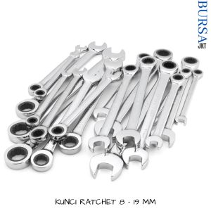 KUNCI RATCHET WRENCH / KUNCI RING PAS BOLAK BALIK 2IN1 8-19 MM
