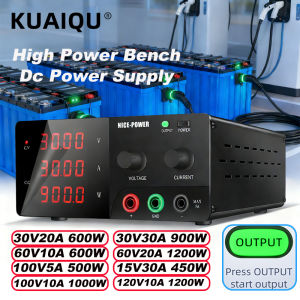 KUAIQU | KUAIQU 1200W High Power Bench DC Power Supply 30V 48V 60V 72V 100V 120V Adjustable 10A 20VA 30A For Experimental electroplating