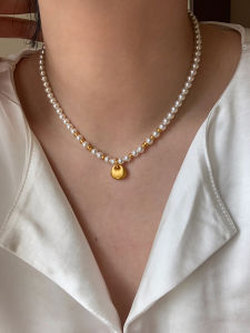 CAFFTI | Fine Pearl Gold Bag Pendant Necklace