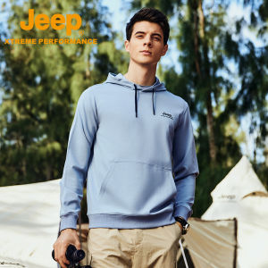Jeep | Jeep Mens Hoodie Sweatshirt Outdoor Breathable Comfortable Long Sleeve Crew Neck Pullover Spring Autumn Fashionable Top