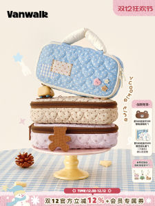 Portable Travel Makeup Bag High Aesthetic Value Handheld Storage Bag for Women New Style Pen Case by VANWALK Pineapple Tribe