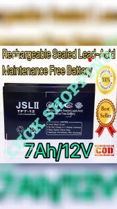 JSL II Brand  7Ah TF7-12 12V 7Ah/20HR For UPS/Solar/ Toycar Valve Rechargeable Sealed Lead-Acid Battery
