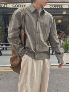 American Retro Short Shirt Mens Style Sun Protection Clothing Thin Breathable Casual Workwear Lightweight Fashionable Design