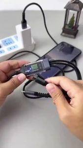 Fast Charging Cable 100W 3 in 1 Super Charging Cable 6A Micro USB Type C Fast Charger Type-C Cable Data Cable