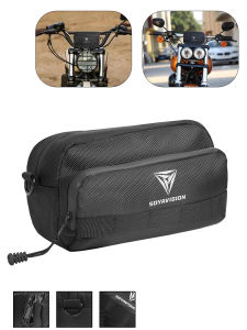 Motorcycle Handlebar Bag Barrel Bags Multifunction Storage Shoulder Bag For Cruiser Softail Sportsters For BMW Dirt Bike E-bike