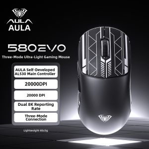 AULA | Wireless Bluetooth 2.4G 8K Gaming Mouse Rechargeable Lightweight
