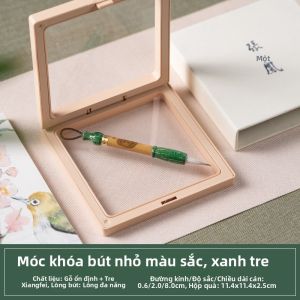 ZHANGXIAOFENG | Móc Khóa Trang Trí Hình Cây Cọ Thư Pháp Handmade Mini