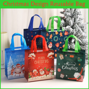 Christmas Non Woven Fabric Recycle Bag Gift Bags Packaging