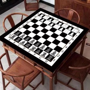 Foldable And Rollable Diatom Mud Chess Board Mat for Checkers Go And Flying Chess Home Tablecloth Dustproof And Soundproof