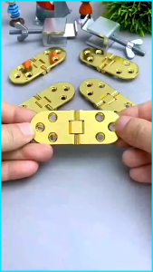 Set Flap Hinges Folding Invisible Hinge Concealed Mount Zinc alloy Cabinet Door Blind Hingers 2Pcs