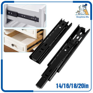 1 Set 2 Pcs Rel Laci Double Tarik Full Extension Rel Laci 35 40 45 50 Cm Huben Rel Laci Lemari