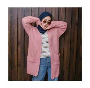 Belle Long Cardy Wanita Oversize / Fashion Terbaru / Fashion Korea - Rajutan Wol Akrilik yang Ringan, Lembut, dan Elastis - One Size Fit to L-XL (AQILANISA STORE)