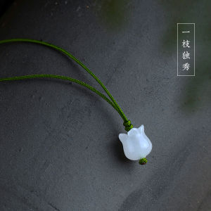 Delicate Bellflower Phone Strap Womens Style Wind Bell Pendant Jade Pendant Small Pendant Mobile Phone Chain Artistic