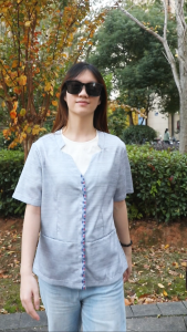 Deped Monday To Thursday Teacher Uniform T-Shirt Shirt For Woman Cotton And Linen Fabric Comfortable To Wear Lapel Short-Sleeved T-Shirt Large Size For Woman
