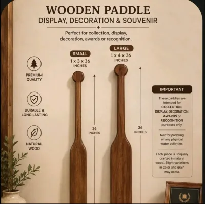 (1x4x3ft )Handcrafted Wooden Paddle