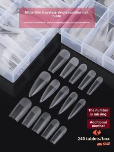 Seamless Nail Tip Nail Stickers for Nail Beauty Shop Repair-Free Carving and Grinding Full Stickers Semi-Nail Sticky Short Nail Extension Fake Nails