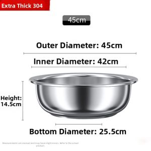 BAICHANG | Food Grade Dough Mixing Stainless Steel Basin