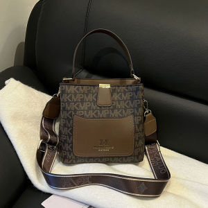 Ielgy túi đựng tài liệu nữ in cổ điển xách tay sức chứa lớn Túi xô Túi Đeo Vai băng thông rộng tất cả các trận đấu