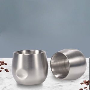 304 Stainless Steel Espresso CupDouble Wall Insulated Metal Demitasse Cup Durable Coffee Mug Coffe Cups Coffee Accessories