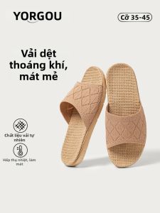YUANGANG | Antibacterial Flax Home Slippers Breathable and Sweat Absorption