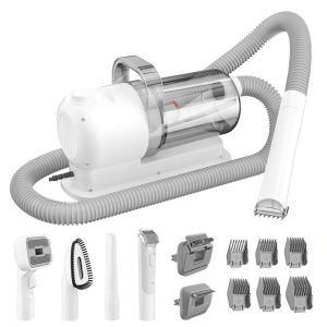 Pet Vacuum Clipper All-in-One 2.5L Large Capacity Dog Vacuum Kit Cat Multifunctional Groomer 13000Pa Powerful Vacuum Set Cleaning Hair Silent