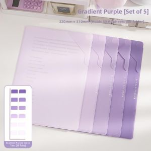 MOWEI | Gradient Waterproof Transparent File Folder For A4