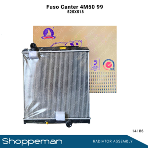 14186 FUSO CANTER 4M50 4.9D 1999 RADIATOR ASSEMBLY M/T 525x518x36mm PA36 2ROWS ME299308