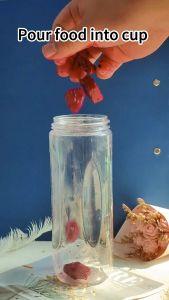 500ML Portable Juicer 2 Cups Rechargeable Small Crushed Ice Household Multifunctional Juice Blender