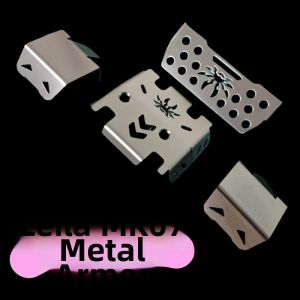 RLAARLO | Metal Upgrade RC Car Parts Chassis Armor Anti-Collision Running Board Alloy Tires