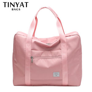 TINYAT Weekender Bag Large Travel Duffel Bag for Women Carry on Overnight Bag with Handle Mom Hospital Bags for Labor and Delivery