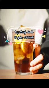 Bộ 6 Ly Thuỷ Tinh 8 Góc Camdaco 400ml Ly Uống Bia Sinh Tố Cà Phê Ly Dày Bền Đẹp