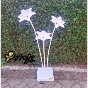 standing Aksesoris bunga lampu motif bunga dekorasi pelaminan / Bunga lampu hias photogrgraphi / bunga Flower Hiasan diameter 20cm