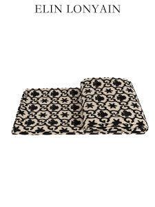 ELIN LONYAIN | Luxury Earth Yellow Cut Velvet Throw