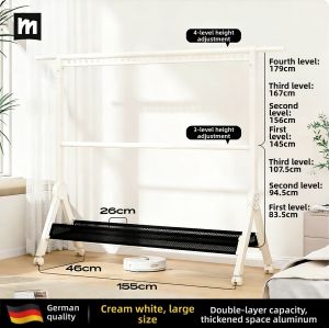 MINGZHI | Durable Multi-purpose Double-layer Folding Hanger