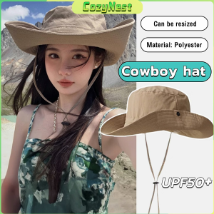 C.N. Cowboy Hat UV Protection Mountaineering Hat Outdoor Fisherman Hat Male and Female Rolled-Brim Hat