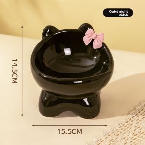 VOA | Anti-Tip Ceramic Cat Food Bowl with Neck Support and Large Opening