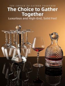 Luxurious French-Style Crystal Wine Glass Set