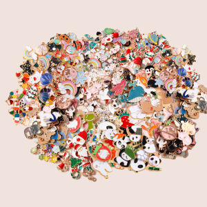 Hot Sale Mixed Cute Hearts Animals Charms Flowers Fruits Rainbow Charms for DIY Jewelry Making More than 5000 Styles Random