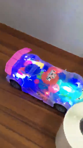 Transparent Toy Car (no116) with Visible Colored Moving Gear System Light and Sound